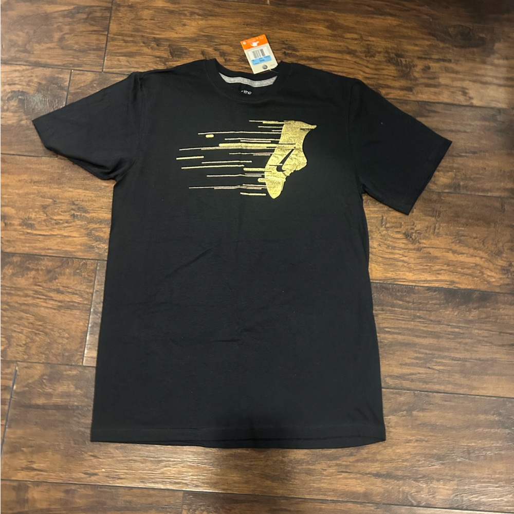Nike Black Tee with Gold Graphic